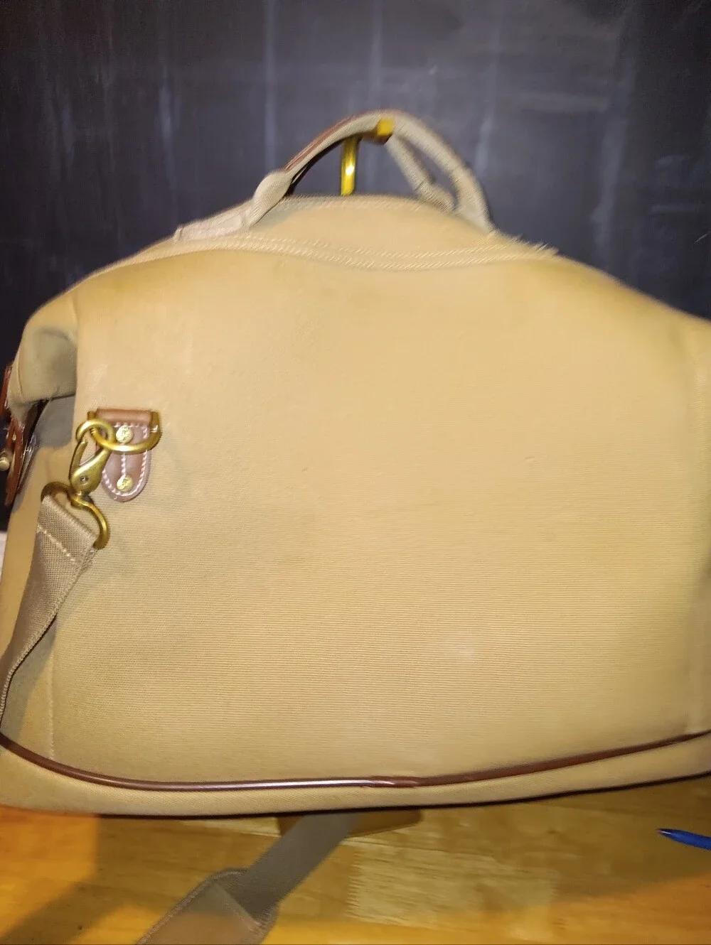 Tommy Bahama Marlin Logo Canvas Duffel Bag With Long Strap